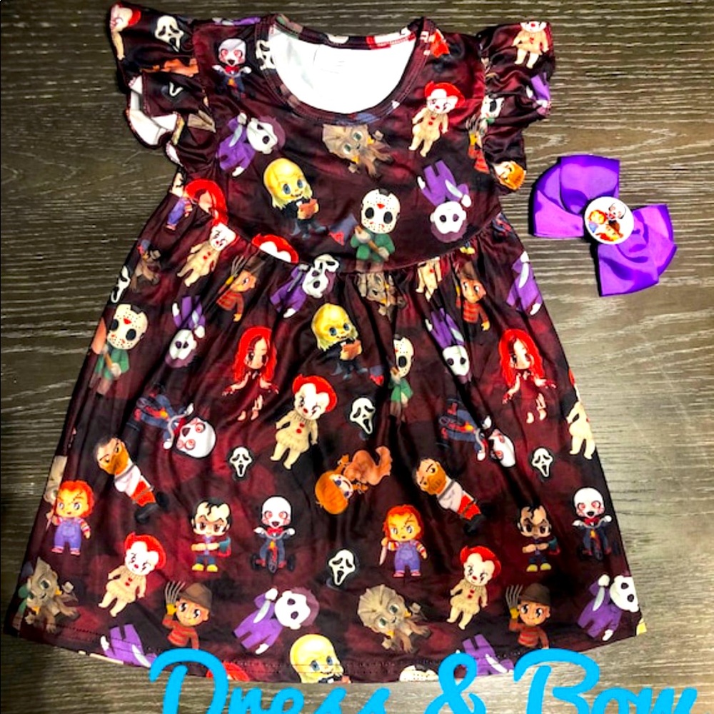 Horror Movie Girl Dress and Bow